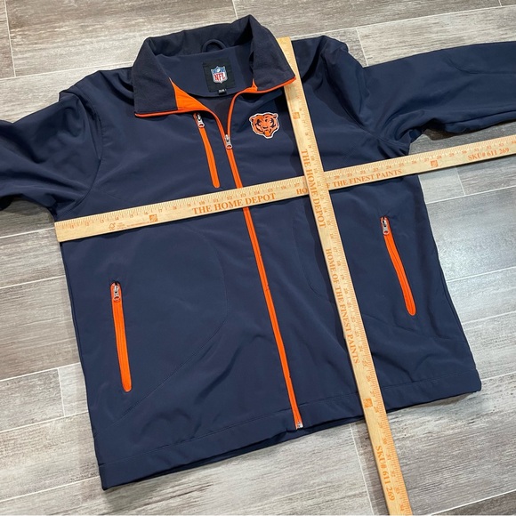 Chicago Bears NFL Zip Up Jacket Navy Blue Orange NWT - Picture 8 of 8
